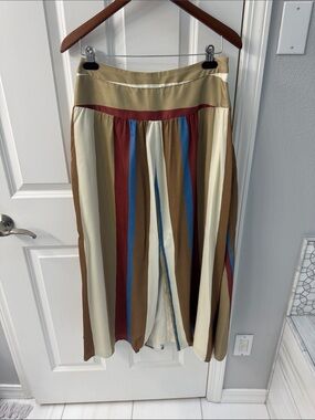 Banana Republic Striped Maxi Skirt in Cream, Tan & Blue